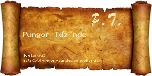 Pungor Tünde névjegykártya