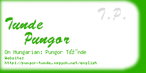 tunde pungor business card
